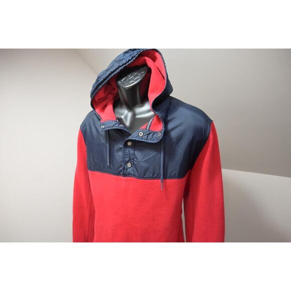 Nautica Hoodie Jacket Snap Neck Sailing Red Long Sleve Size XL - Picture 3 of 11